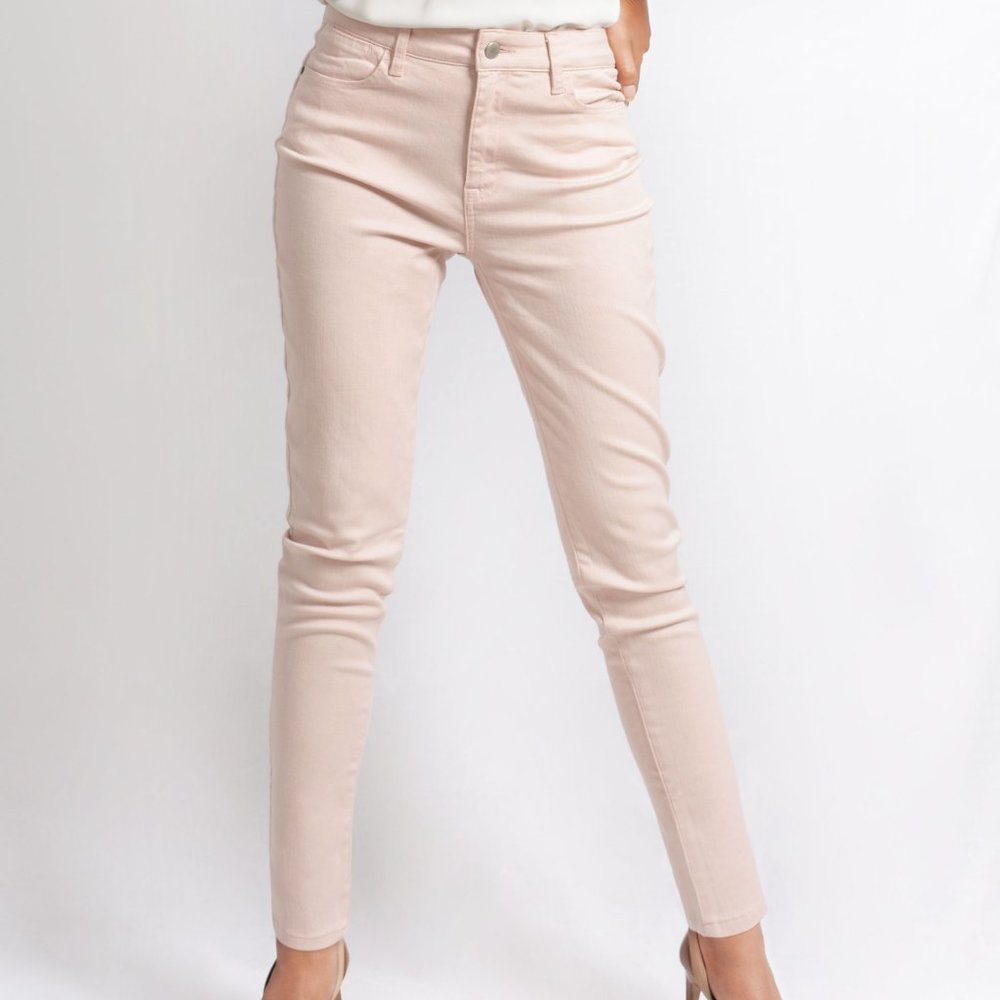 OLGYN Skinny Fit Stretch Light Pink Denim Pant